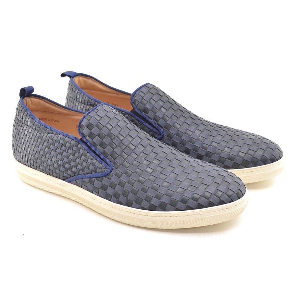 Men Mezlan Fermi Intrecietto Blue Fashion Sneakers 12 M